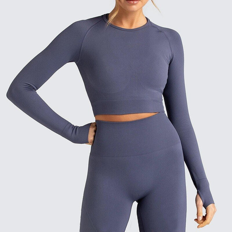 Sportswear Women's Seamless Yoga Set – Breathable Quick Dry